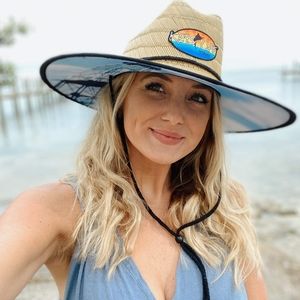 Straw Hat with Custom Underbrim